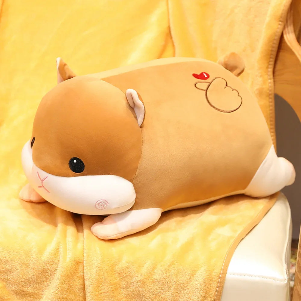 Piggy the Squishy Hamster Pillow Blanket Warmer Plush