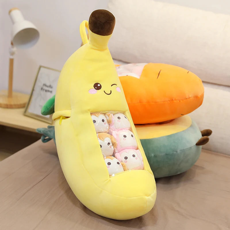 Kawaii Fruity Snack Snuggle Plushie Pillow Collection