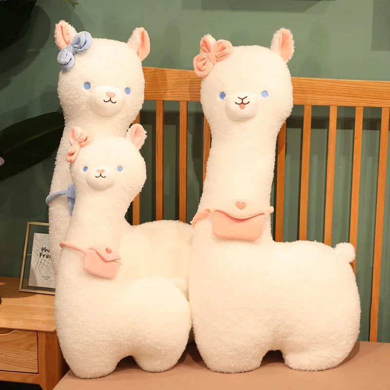 Fluffy Kawaii Alpaca Llama Sheep Snuggle Plush Pillow