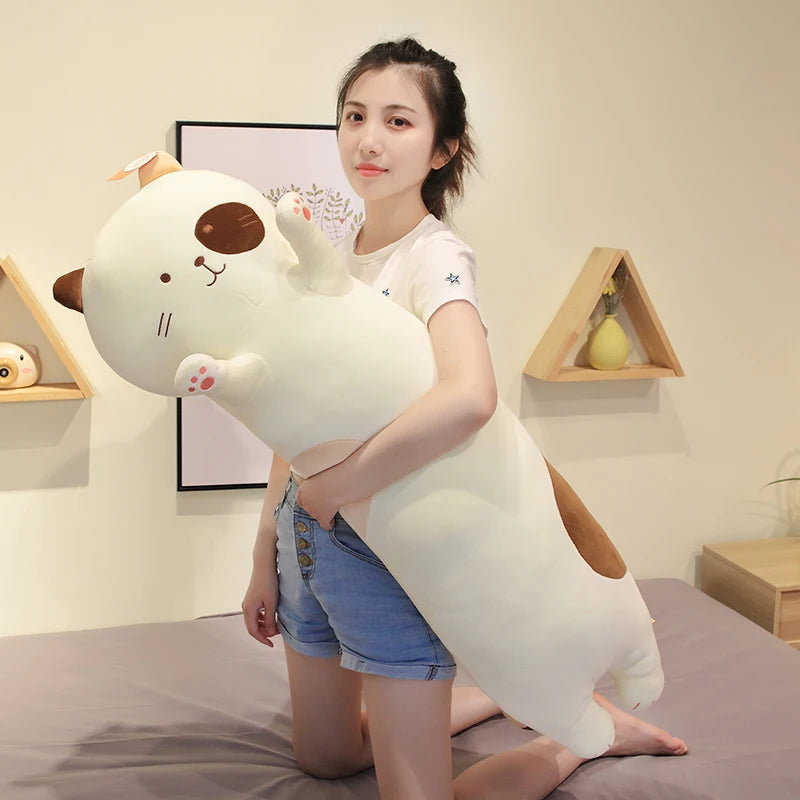 Noodle the Drowsy Long Cat Plush Pillow