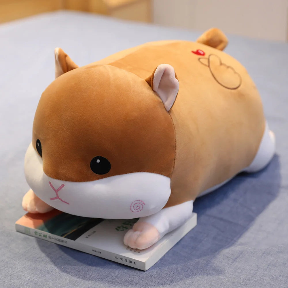 Piggy the Squishy Hamster Pillow Blanket Warmer Plush