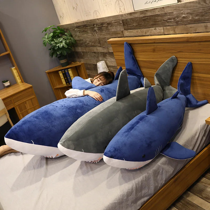 Finn the Chonky Sleeping Shark Snuggle Pillow