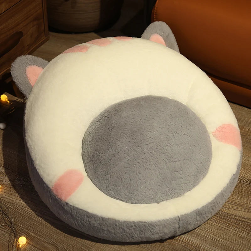 Round Fluffy Animal Butt Kawaii Foot Rest Cushion
