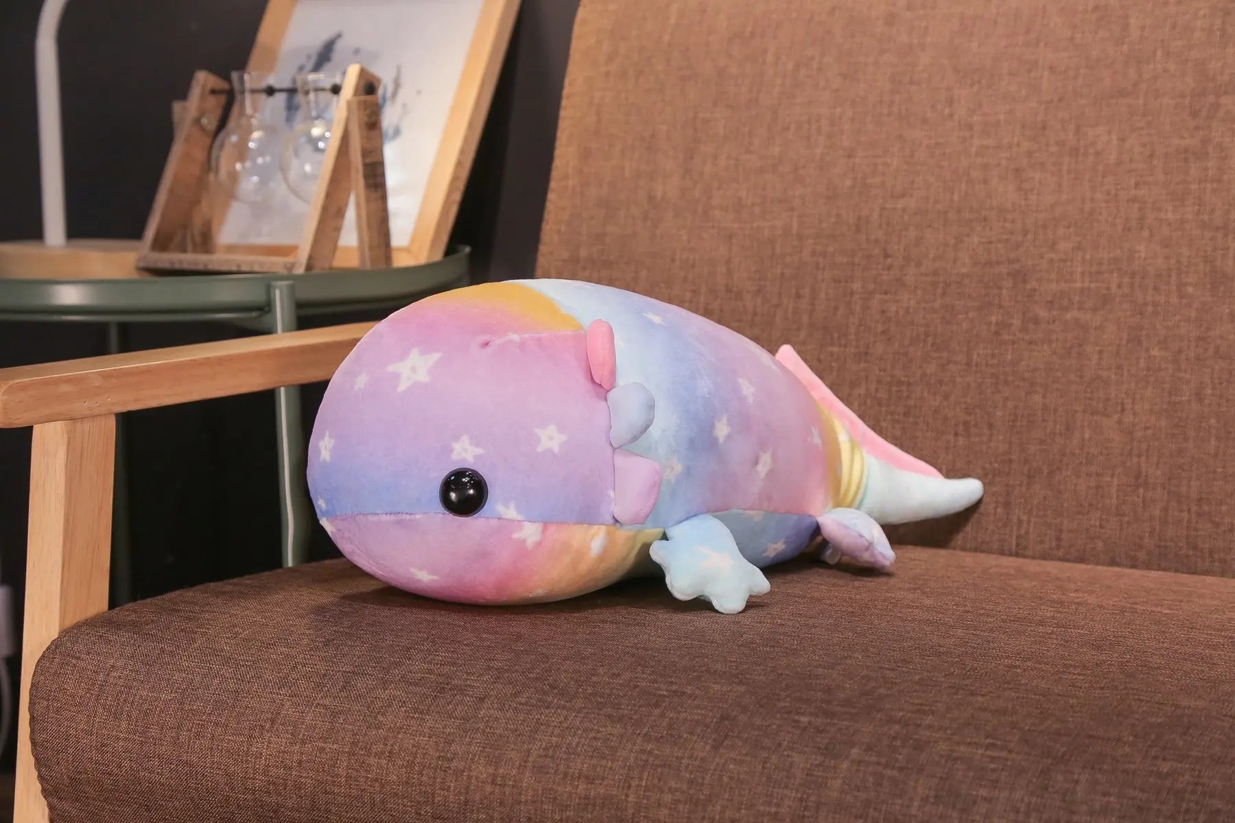 Rainbow the Colorful Giant Salamander Dino Fish Plushie