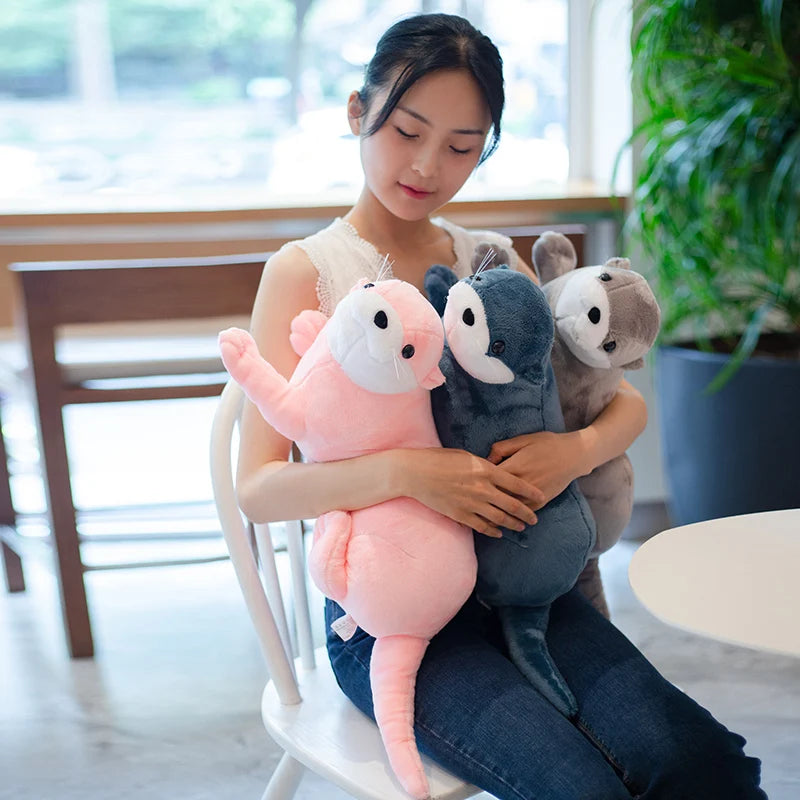 Ottie the Realistic Soft Otter Huggable Plush Pillow