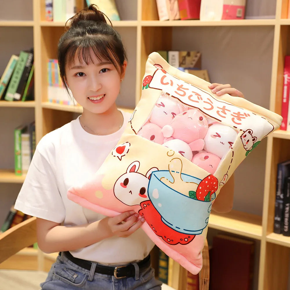 Mochi the Kawaii Mini Cat Snack Bag Plush Set