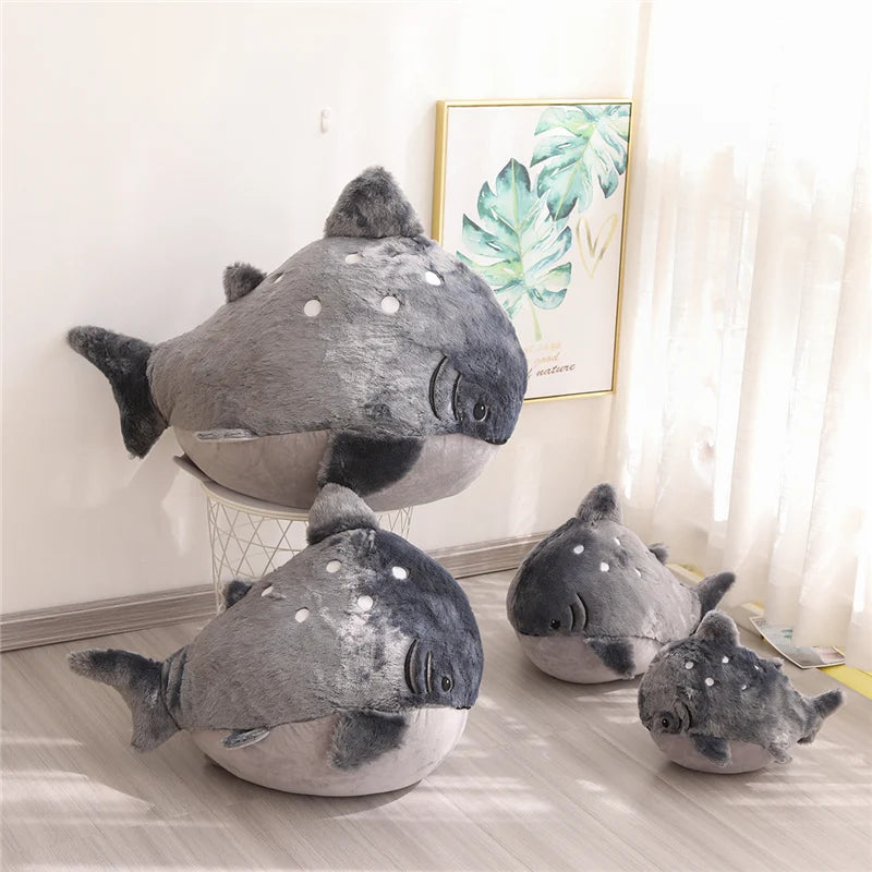 Finn the Fat Shark Whale Hug Fish Plush Pillow