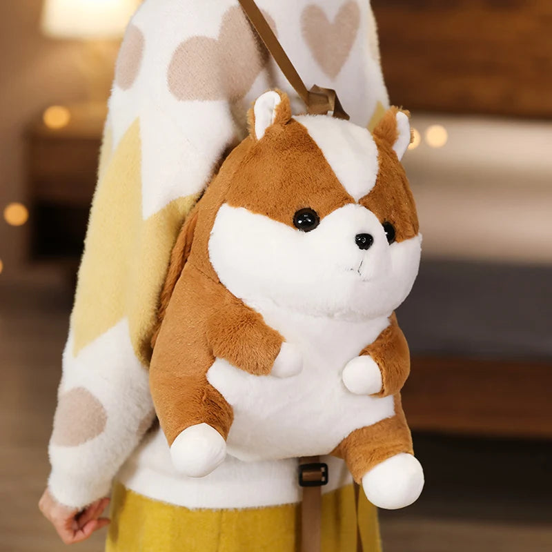 Biscuit the Kawaii Dog Pig Shiba Inu Backpack Plush