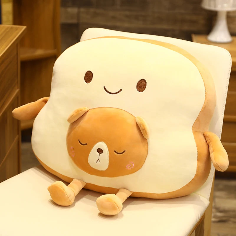 Toasty the Fruit Animal Smile Bread Legs Plush Pillow