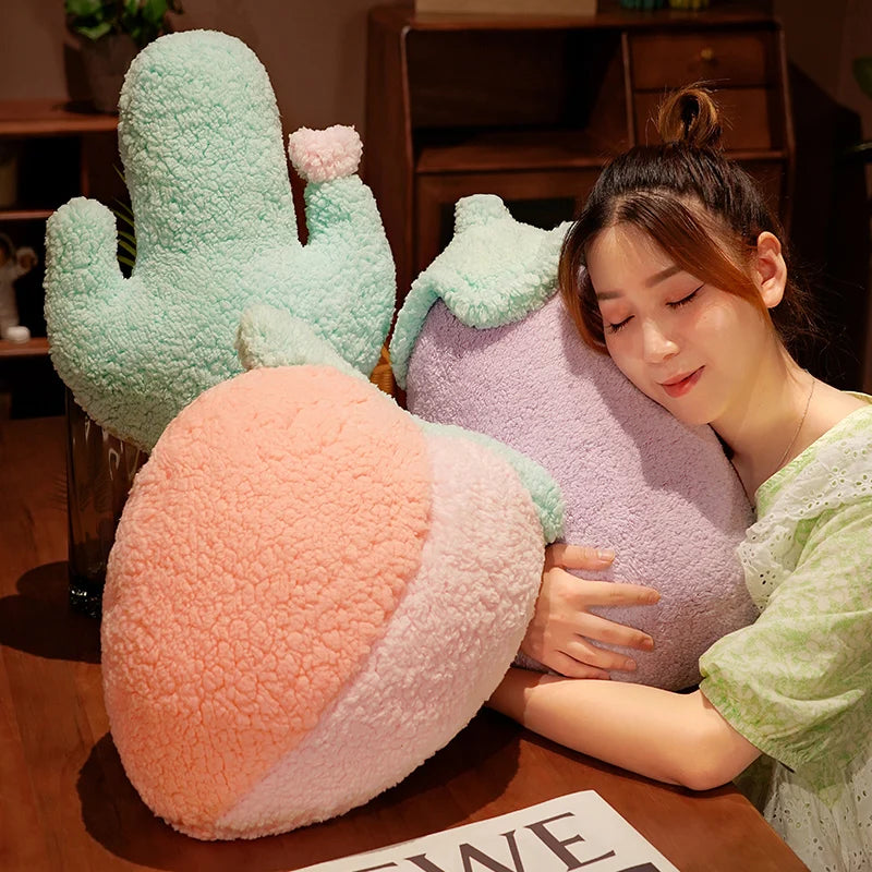 Peachy the Squishy Fruit Cactus Kawaii Sofa Plush Cushion