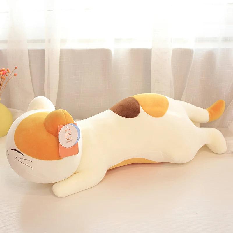 Mochi the Kawaii Sleeping Cat Cartoon Plush Pillow