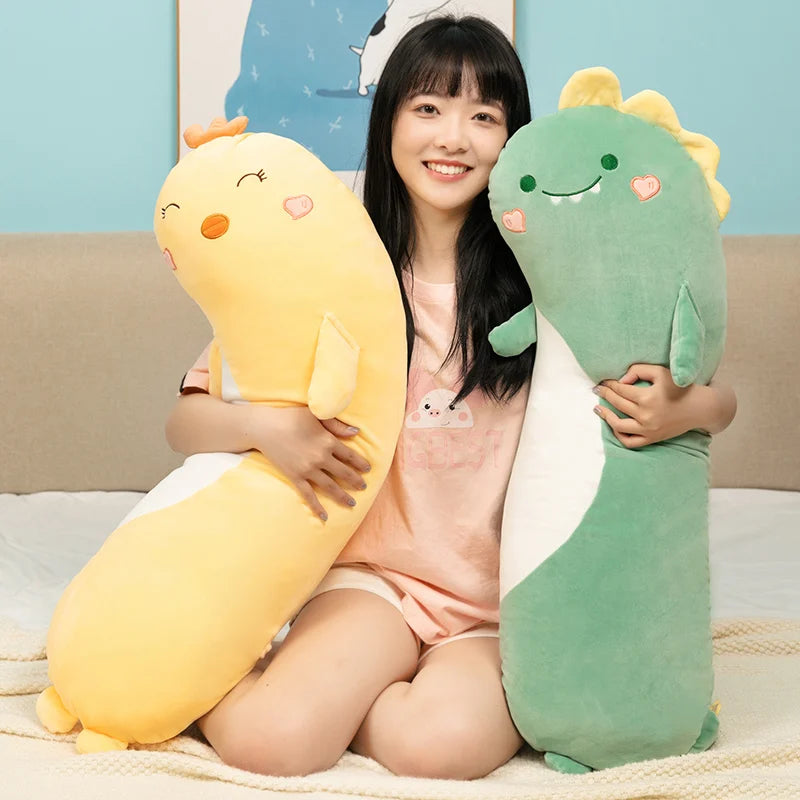 Noodle the Long Dino Penguin Husky Unicorn Sleeping Pillow
