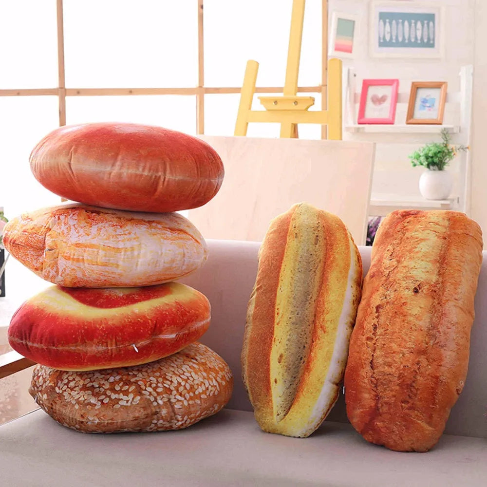 Glazed the Squishy Donut Cream Bread Plush Pillow