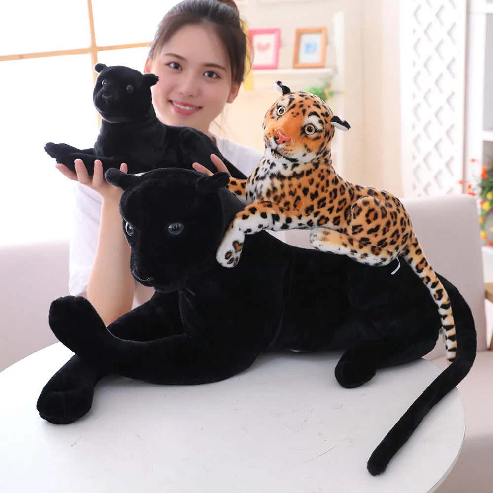 Panther the Lifelike Kawaii Black Panther Cheetah Snuggle Plushie