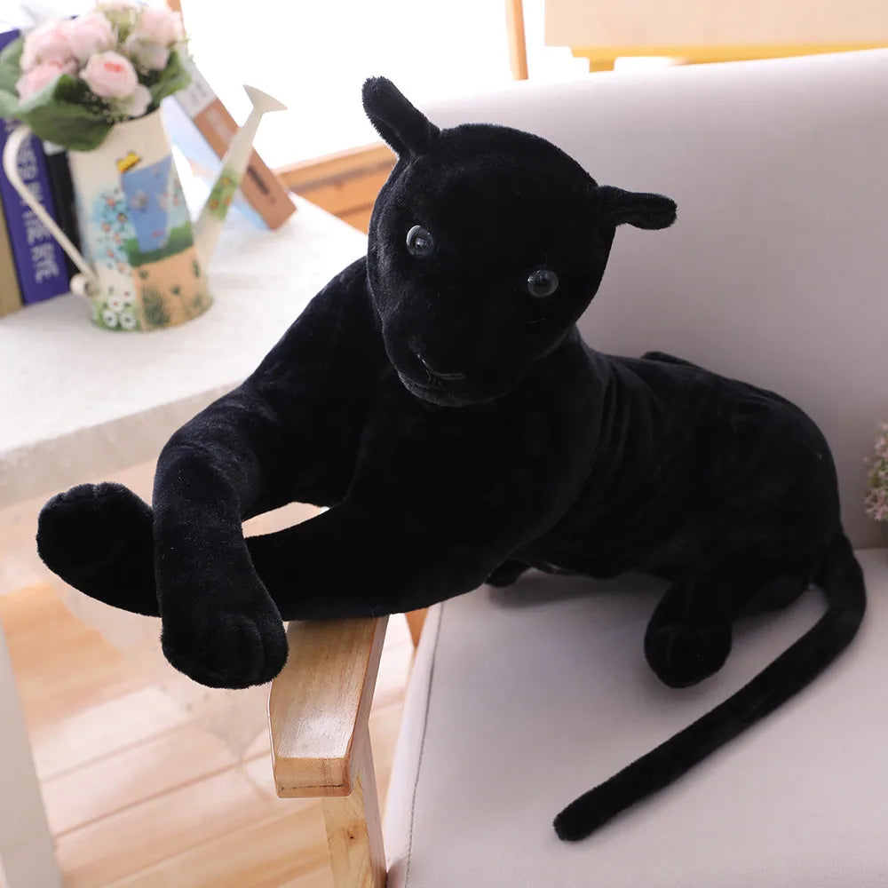 Panther the Lifelike Kawaii Black Panther Cheetah Snuggle Plushie