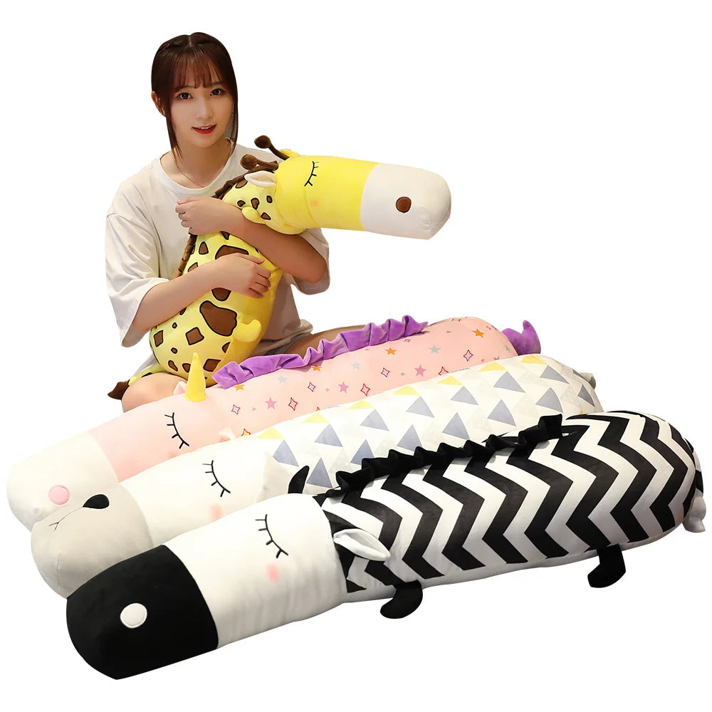 Noodle the Kawaii Long Dog Giraffe Lion Plush Pillow