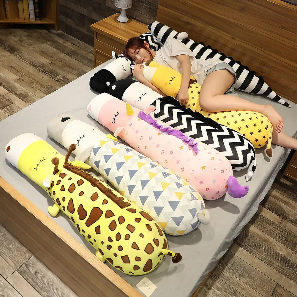 Noodle the Kawaii Long Dog Giraffe Lion Plush Pillow