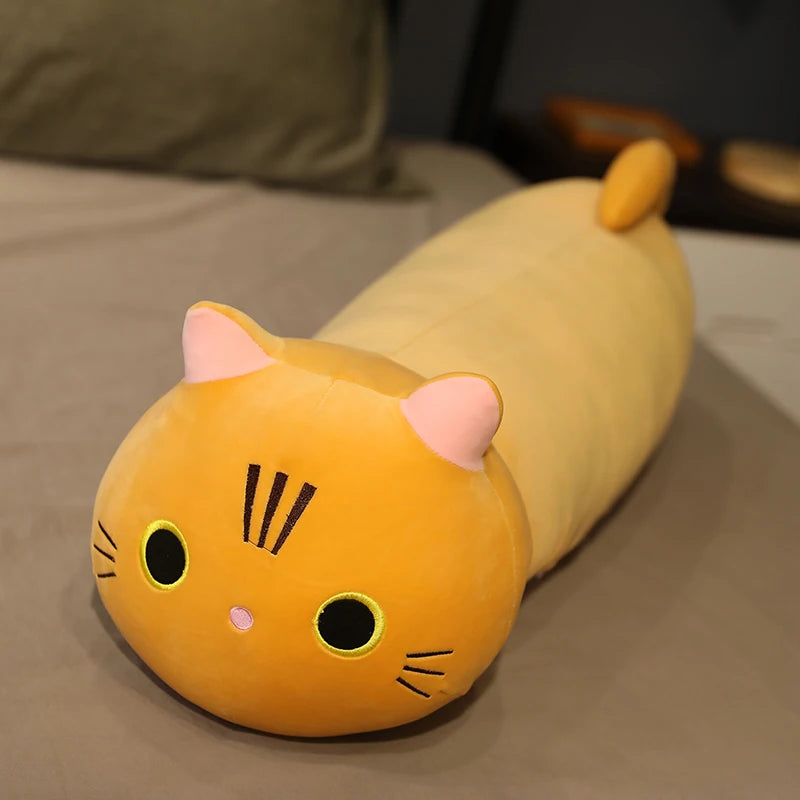Pebbles the Kawaii Long Cat Sofa Pillow Plush