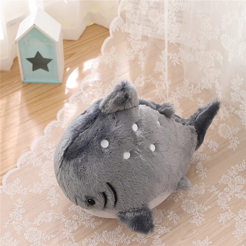 Finn the Fat Shark Whale Hug Fish Plush Pillow