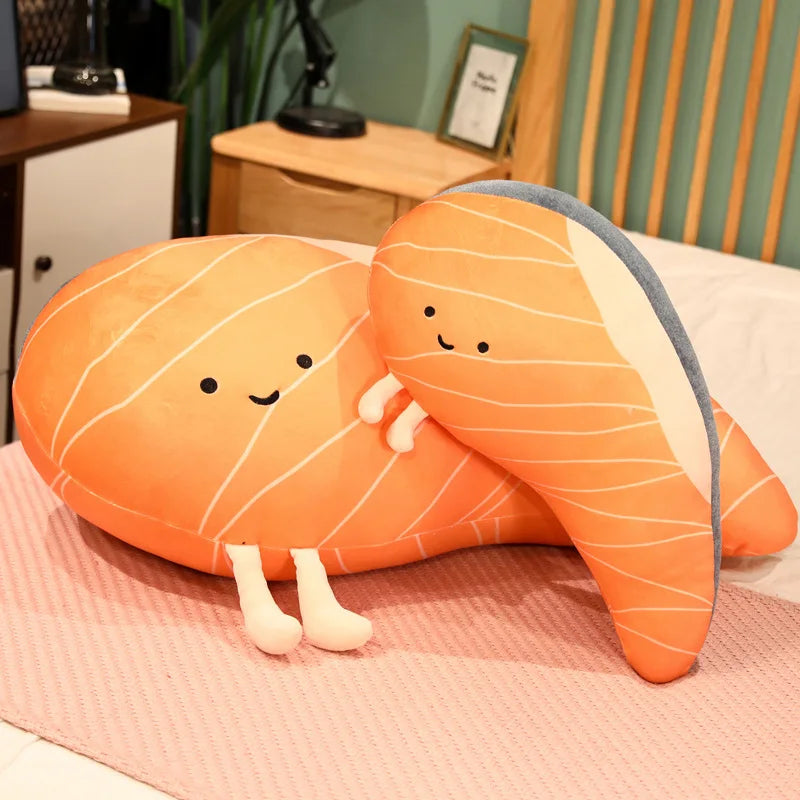 Sashimi the Squishy Salmon Fillet Plush Pillow