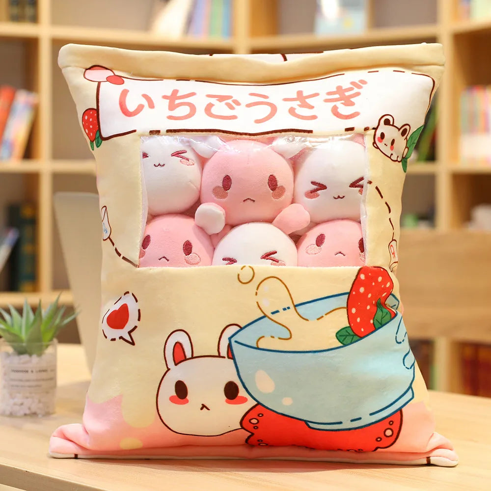Mochi the Kawaii Mini Cat Snack Bag Plush Set