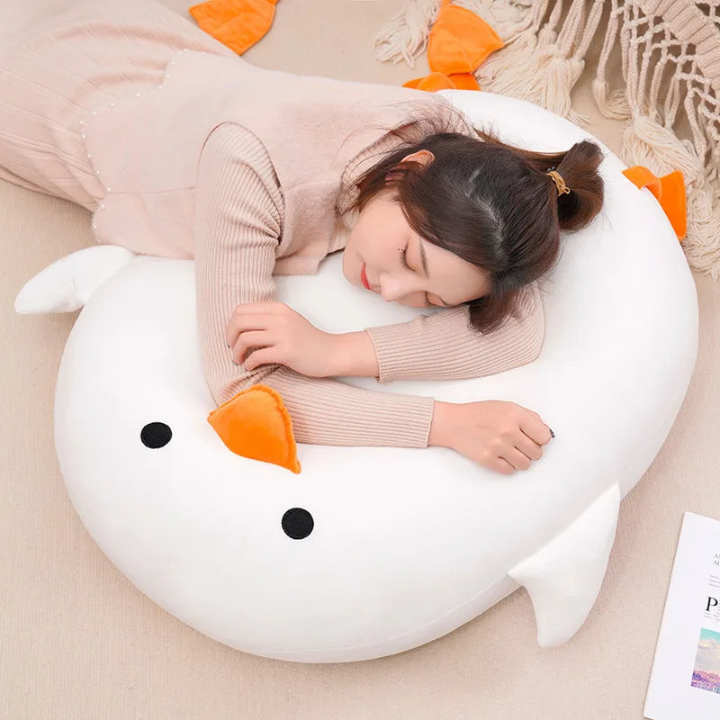Ducky the Chubby Kawaii Duck Pig Round Sleeping Plush Pillow