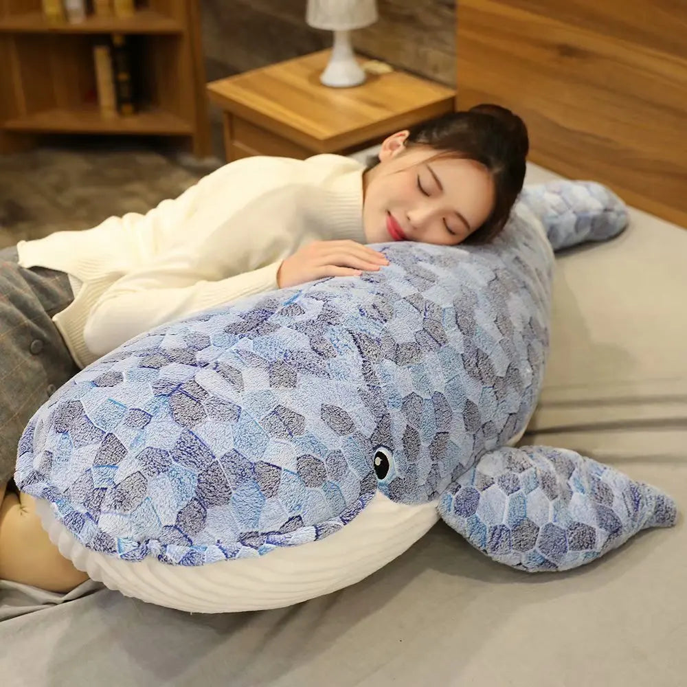 Wavy the Giant Huggable Whale Plush Pillow