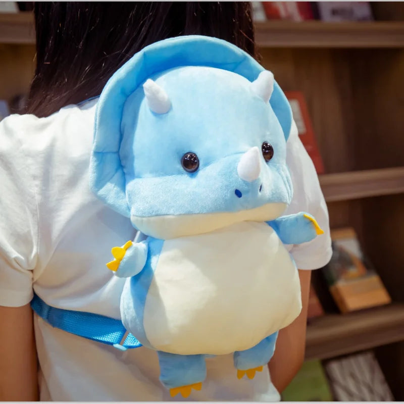 Rex the Tyrannosaurus Triceratops Dino Backpack Plushie