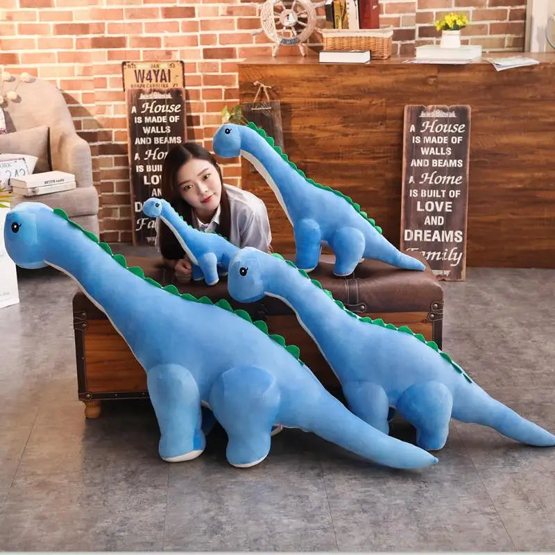 Stretchy the Kawaii Colorful Tanystropheus Dino Snuggle Plushie