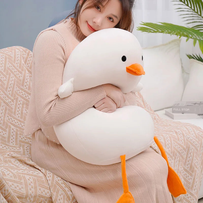 Ducky the Chubby Kawaii Duck Pig Round Sleeping Plush Pillow