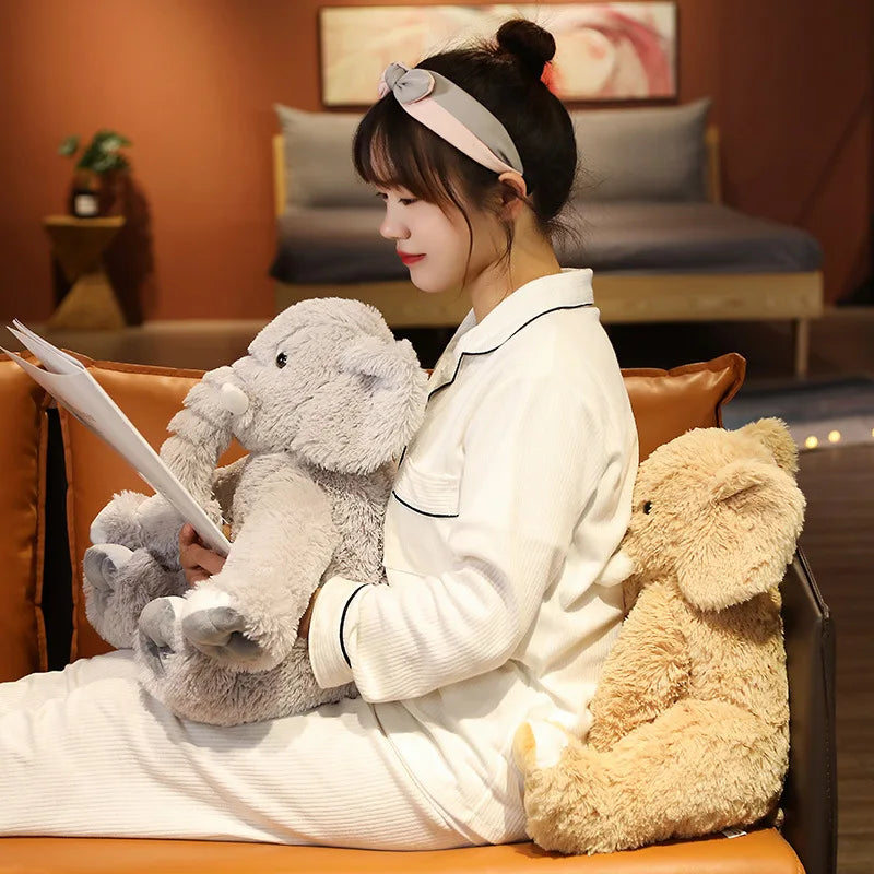 Ellie the Kawaii Cartoon Elephant Snuggle Plush Pillow