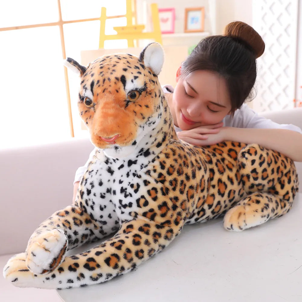 Blizzard the Lifelike White Tiger Leopard Plush