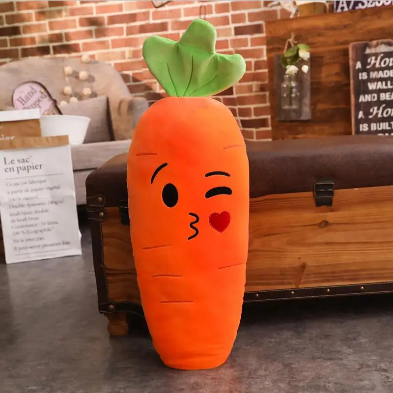 Crunchy the Squishy Carrot Plush Pillow