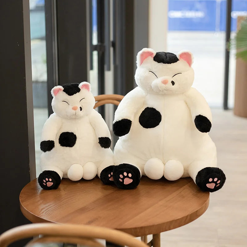Lazy Chonky Fat Kawaii Cat Snuggle Plush Pillow