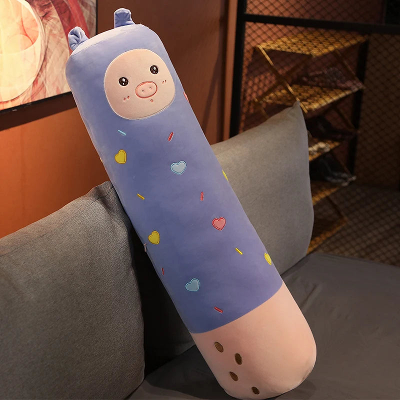 Snoozy Kawaii Bear Pig Penguin Long Bolster Plush