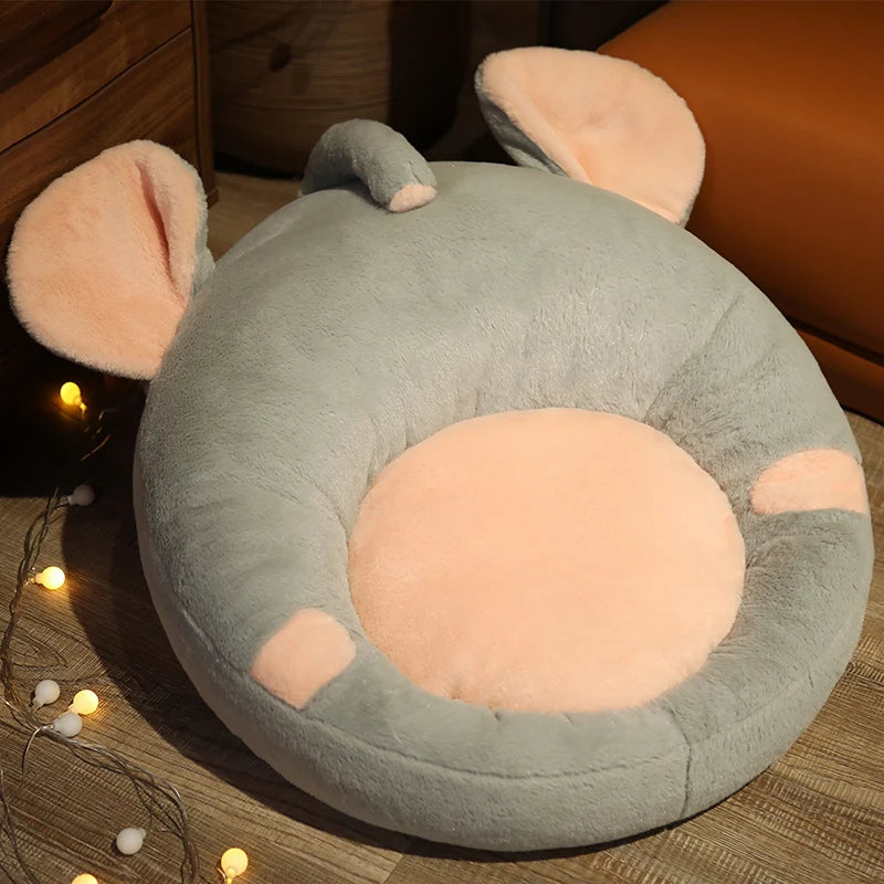 Round Fluffy Animal Butt Kawaii Foot Rest Cushion