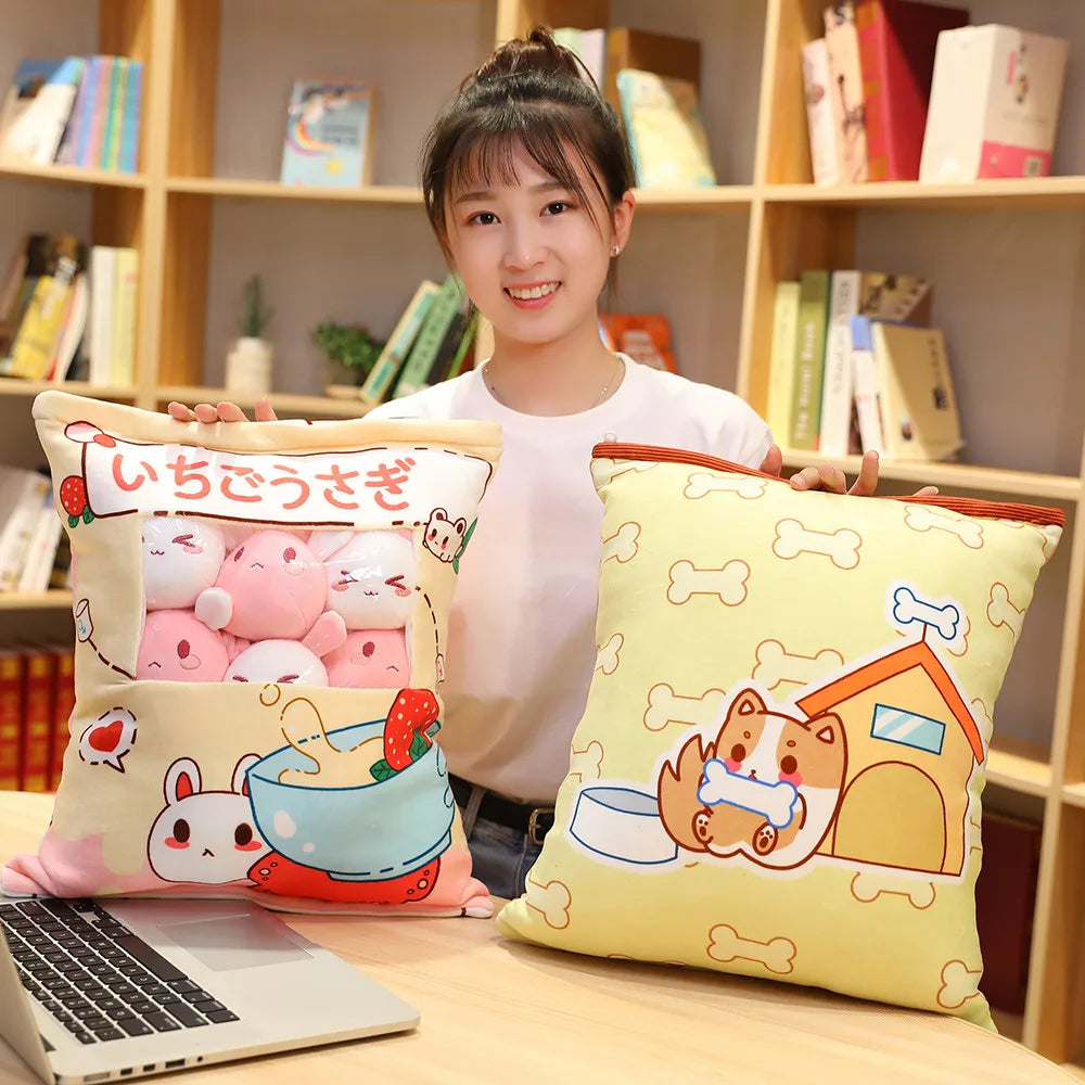 Mochi the Kawaii Mini Cat Snack Bag Plush Set