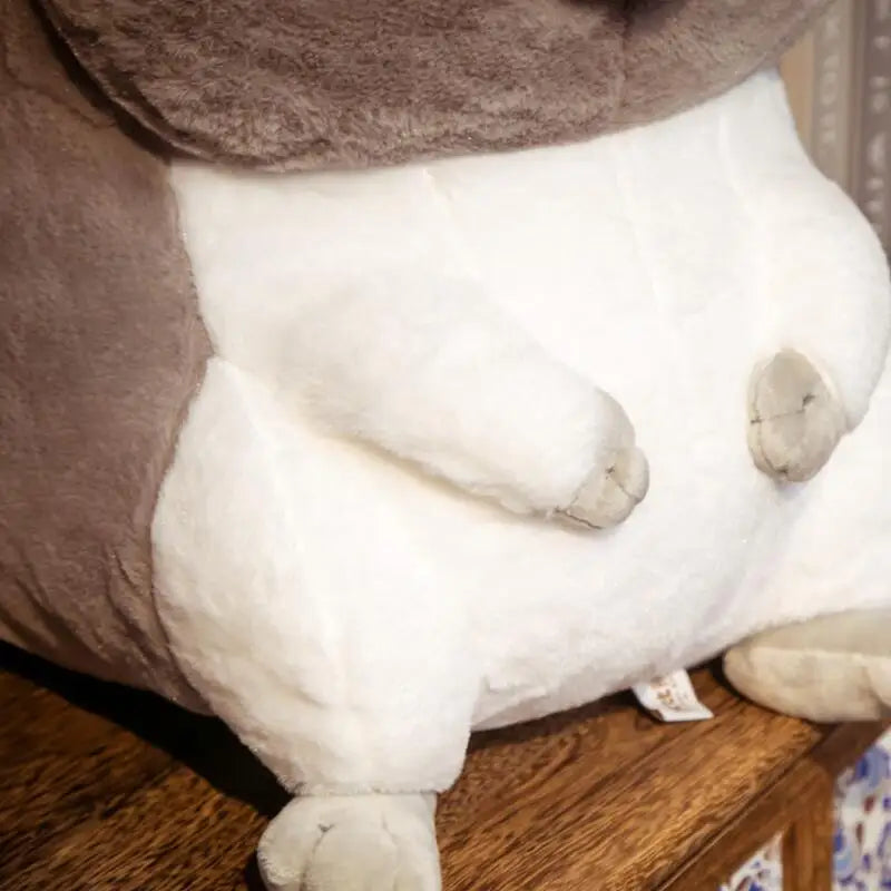 Hammy the Adorable Kawaii Grey White Hamster Snuggle Plushie