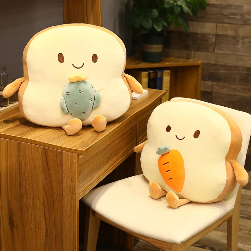 Toasty the Fruit Animal Smile Bread Legs Plush Pillow