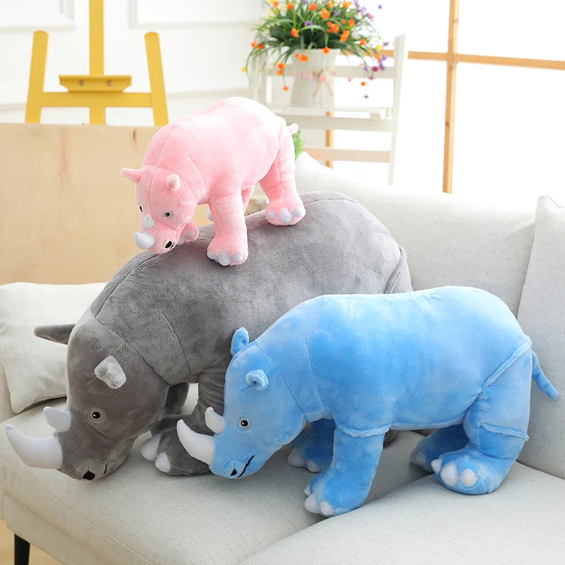 Rhino the Chubby Kawaii Sleeping Rhinoceros Snuggle Plushie