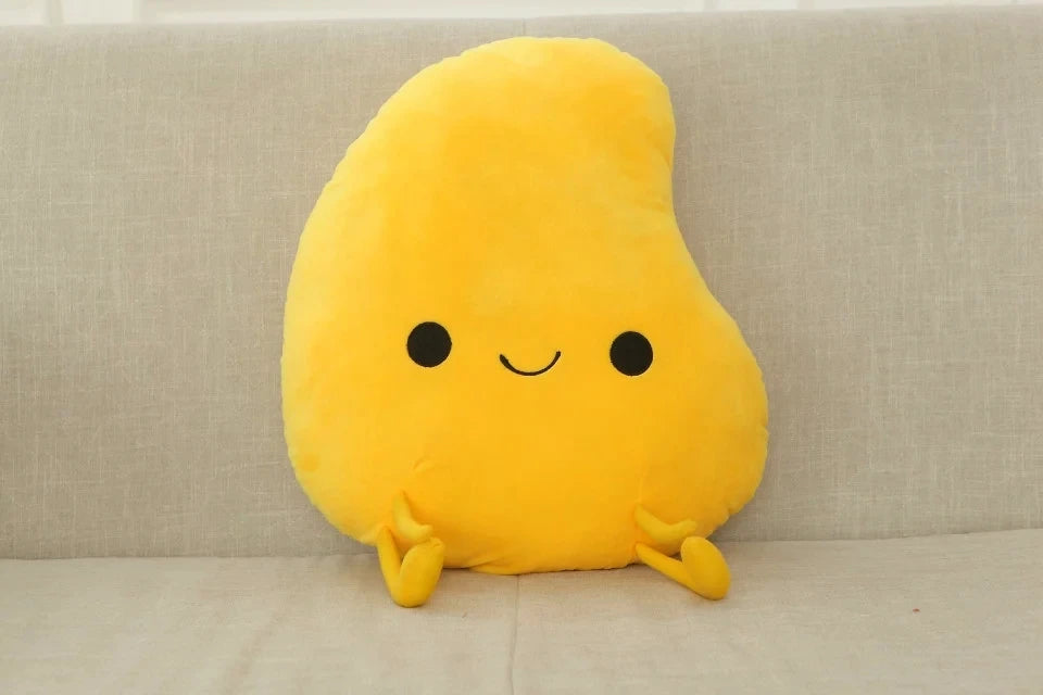 Peachy the Kawaii Fruit Peach Mango Pear Snuggle Plush Pillow