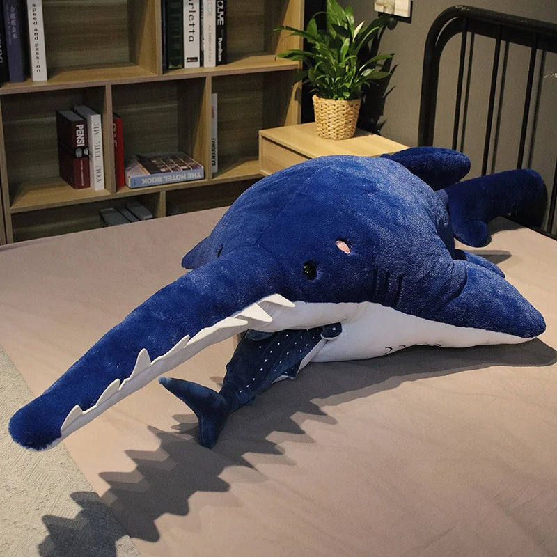 Chompy the Giant Long-Mouth Kawaii Shark Snuggle Plushie