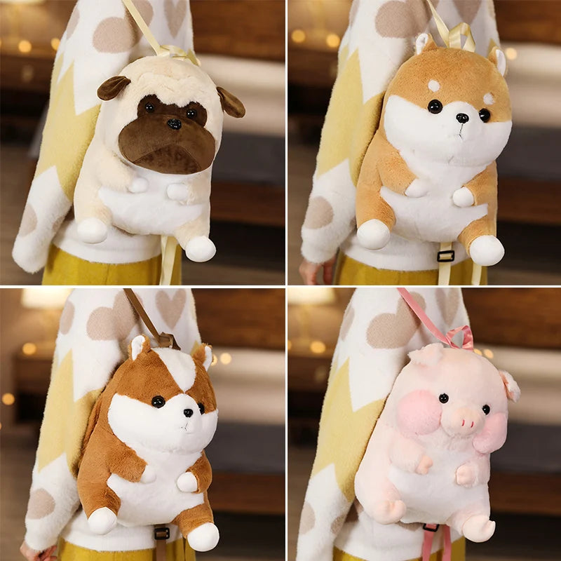 Biscuit the Kawaii Dog Pig Shiba Inu Backpack Plush