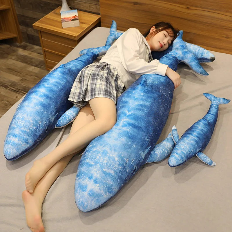 Bubbles the Giant Kawaii Blue Whale Snuggle Plushie