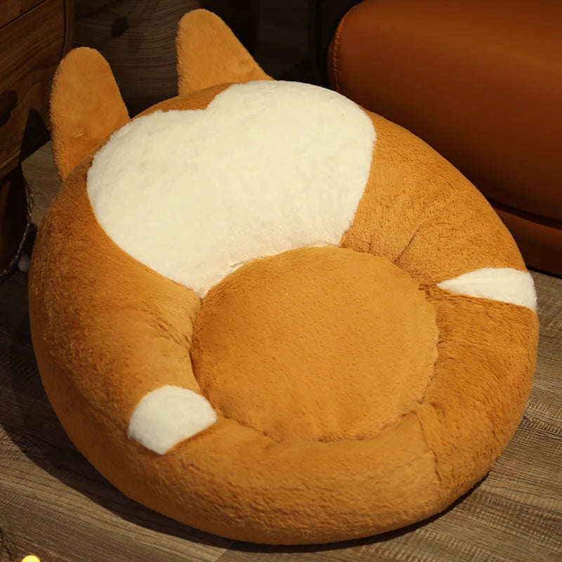 Round Fluffy Animal Butt Kawaii Foot Rest Cushion