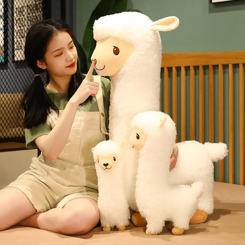 Fluffy the Dreamy Japanese Alpaca Snuggle Pillow