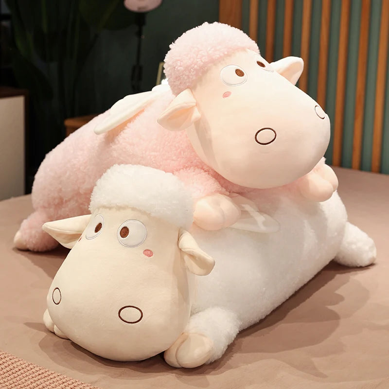 Woolly the Kawaii Long Sleeping Sheep Plush Pillow