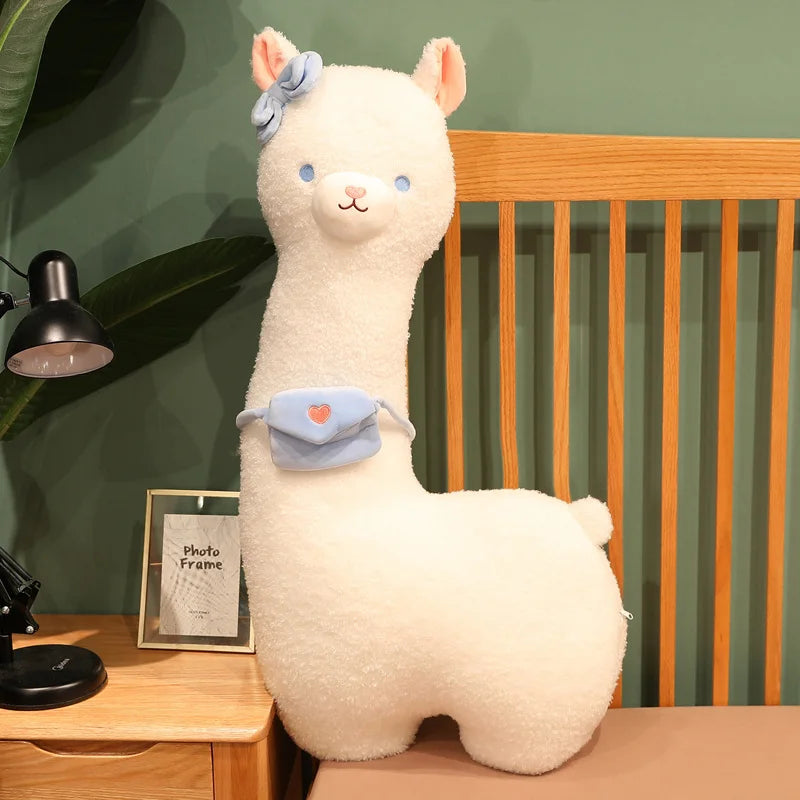 Fluffy Kawaii Alpaca Llama Sheep Snuggle Plush Pillow
