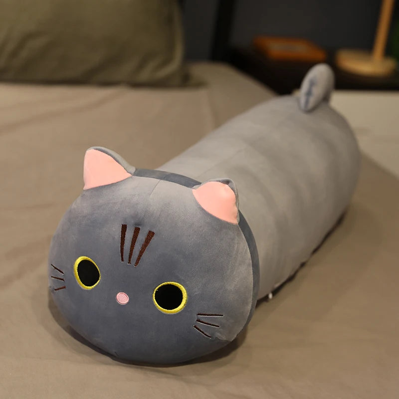 Pebbles the Kawaii Long Cat Sofa Pillow Plush