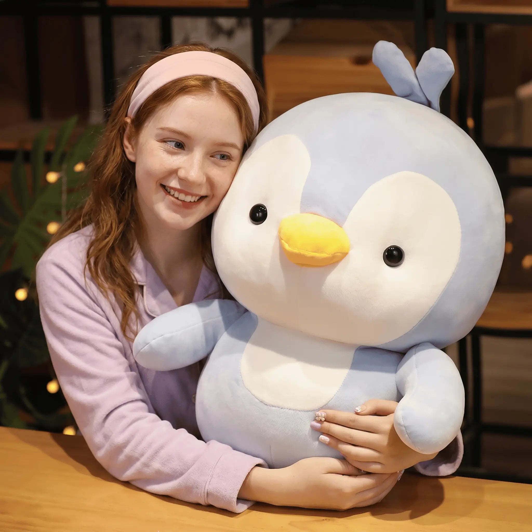 Lovey the Kawaii Couple Penguin Hug Snuggle Plushie